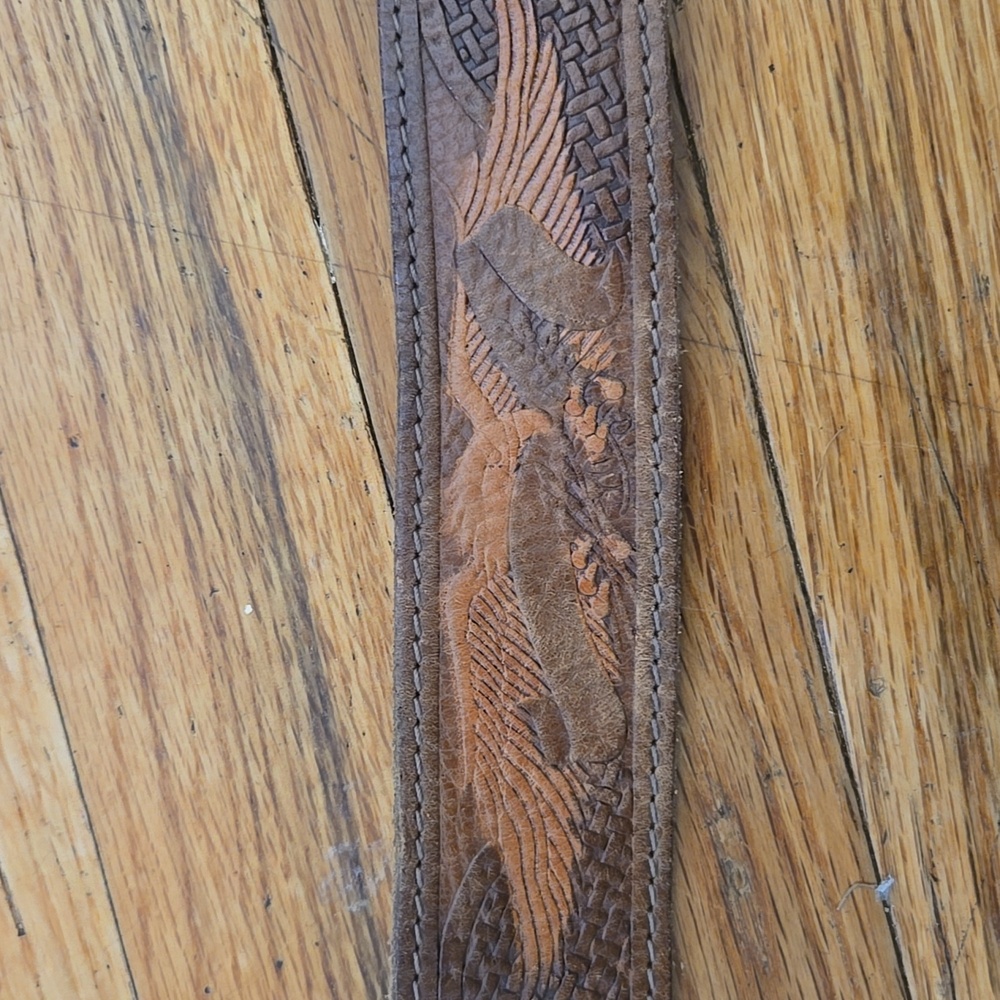 Vintage Men's Brown Leather Belt American Eagle